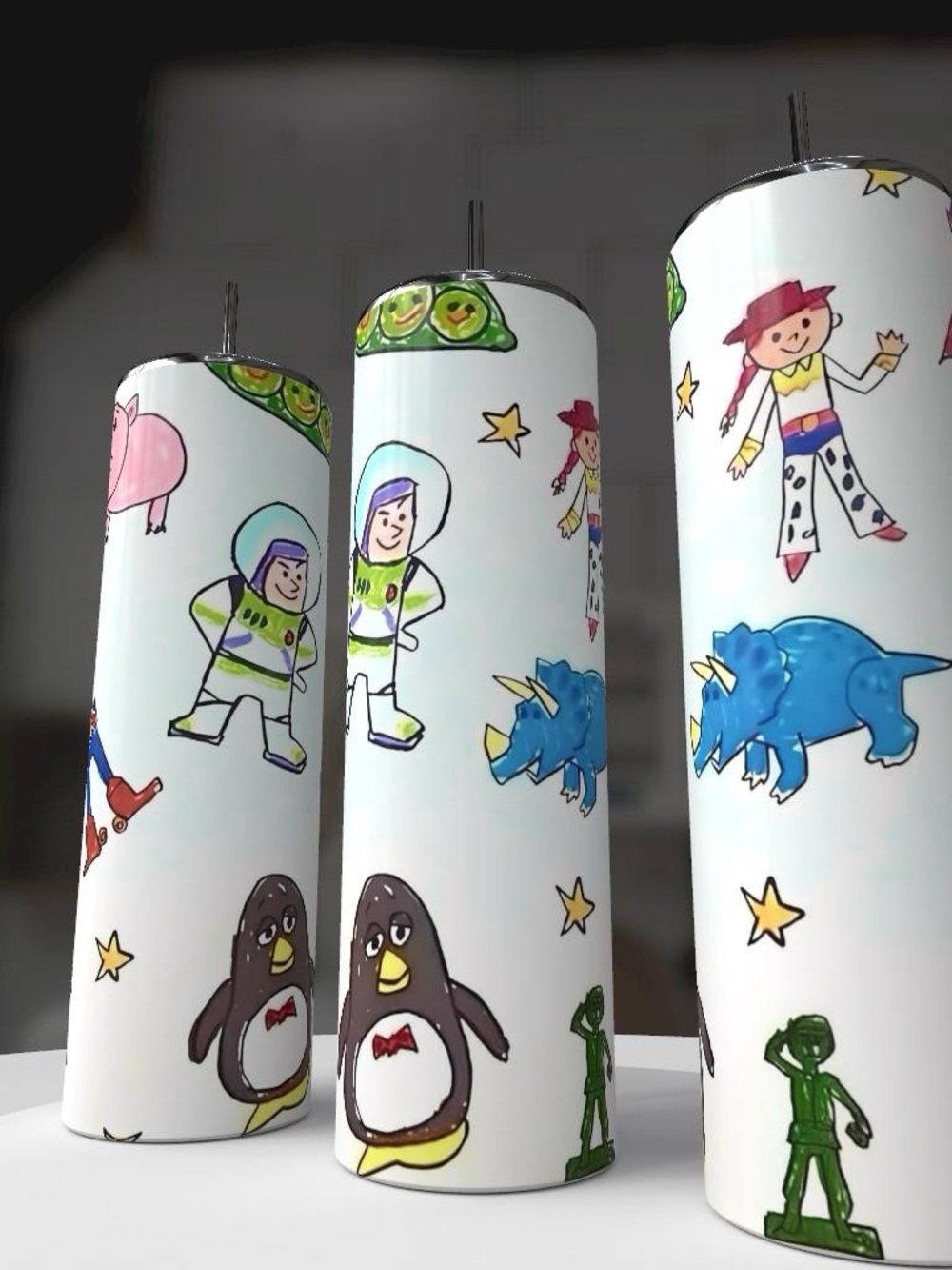 Kids Space & Animals Pendant Lamp Shade - White